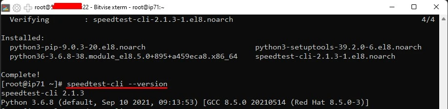 speedtest-cli-version